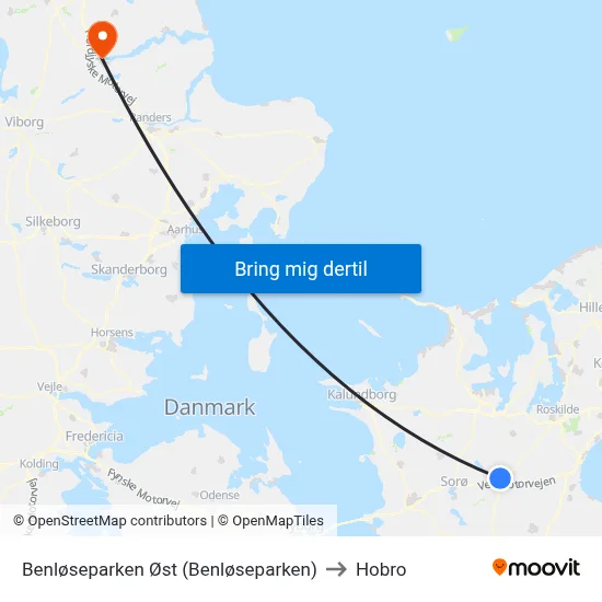 Benløseparken Øst (Benløseparken) to Hobro map