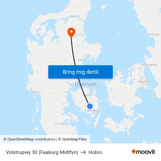 Volstrupvej 30 (Faaborg Midtfyn) to Hobro map