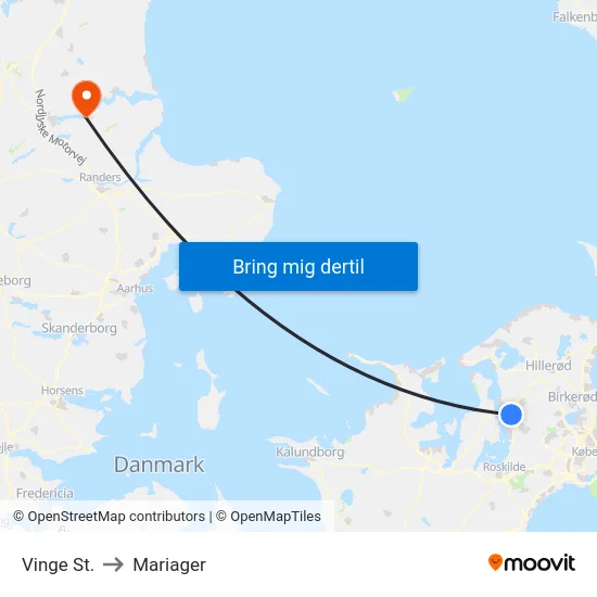 Vinge St. to Mariager map