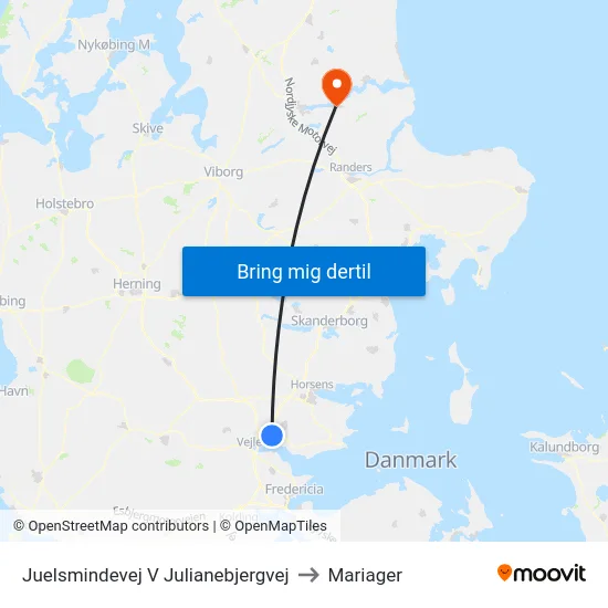 Juelsmindevej V Julianebjergvej to Mariager map
