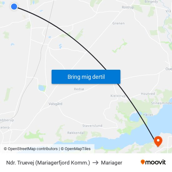 Ndr. Truevej (Mariagerfjord Komm.) to Mariager map