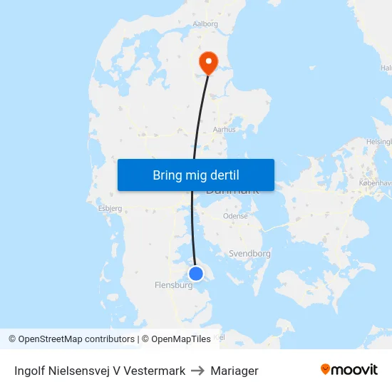 Ingolf Nielsensvej V Vestermark to Mariager map