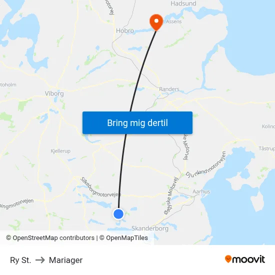 Ry St. to Mariager map