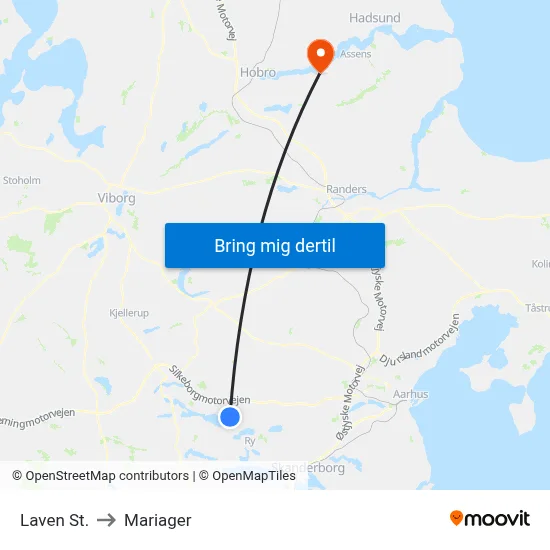 Laven St. to Mariager map