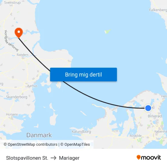 Slotspavillonen St. to Mariager map