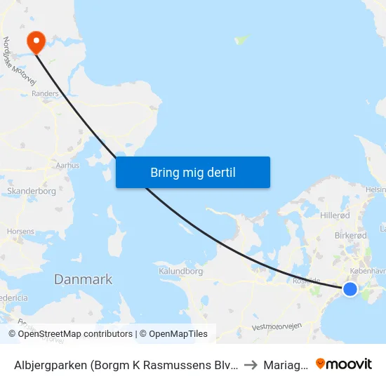 Albjergparken (Borgm K Rasmussens Blvd) to Mariager map