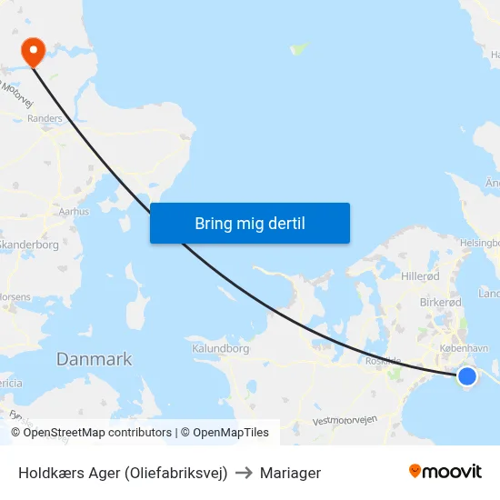 Holdkærs Ager (Oliefabriksvej) to Mariager map