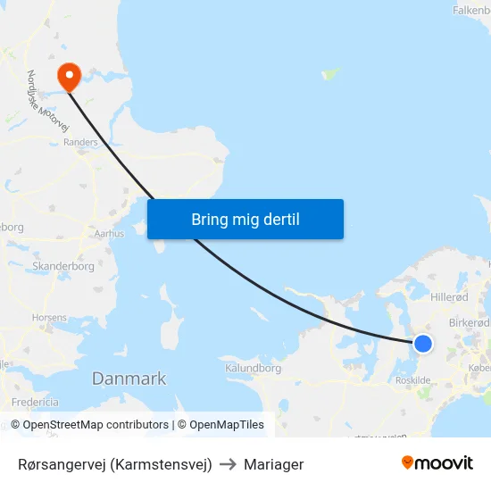 Rørsangervej (Karmstensvej) to Mariager map