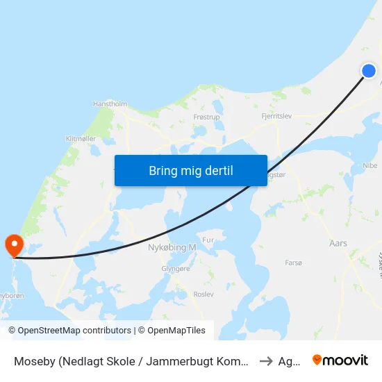 Moseby (Nedlagt Skole / Jammerbugt Kommune) to Agger map