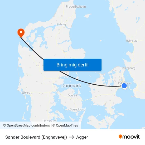 Sønder Boulevard (Enghavevej) to Agger map