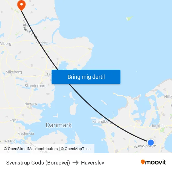 Svenstrup Gods (Borupvej) to Haverslev map