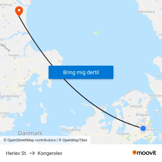 Herlev St. to Kongerslev map