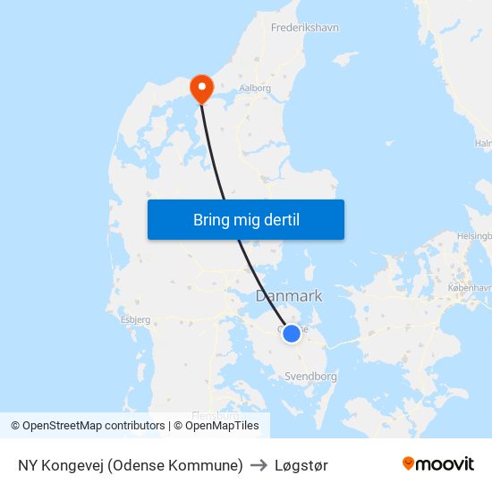 NY Kongevej (Odense Kommune) to Løgstør map