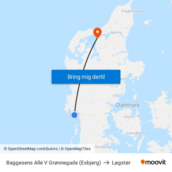 Baggesens Allé V Grønnegade (Esbjerg) to Løgstør map