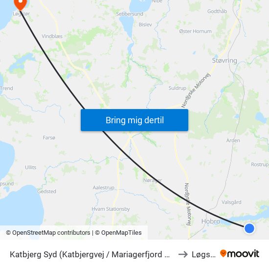 Katbjerg Syd (Katbjergvej / Mariagerfjord Kommune) to Løgstør map