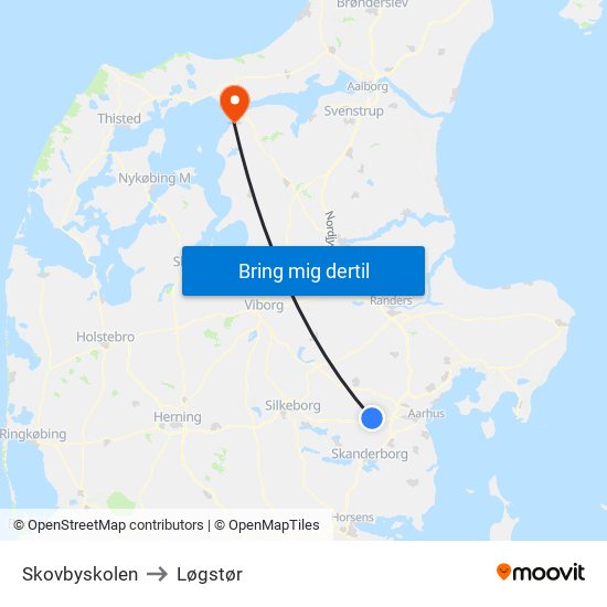 Skovbyskolen to Løgstør map