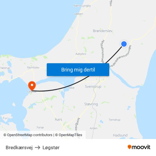 Bredkærsvej to Løgstør map