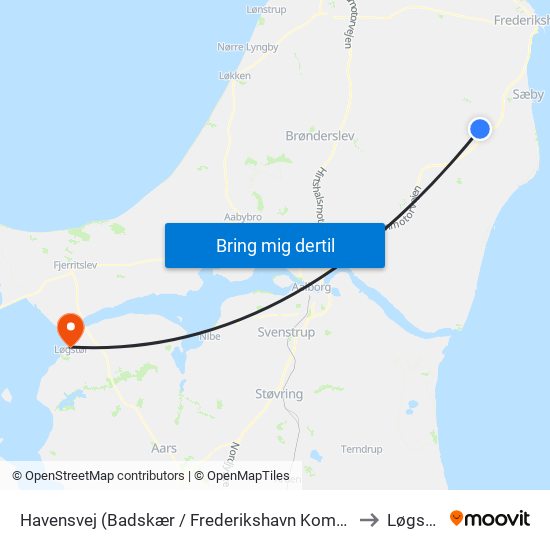 Havensvej (Badskær / Frederikshavn Kommune) to Løgstør map
