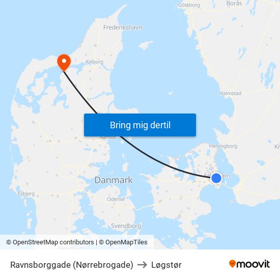 Ravnsborggade (Nørrebrogade) to Løgstør map