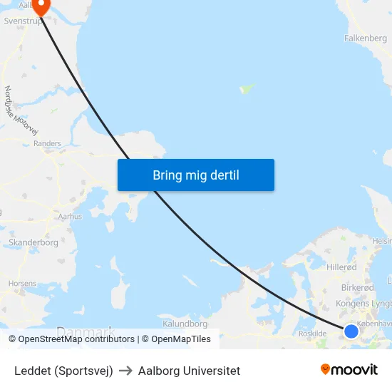 Leddet (Sportsvej) to Aalborg Universitet map