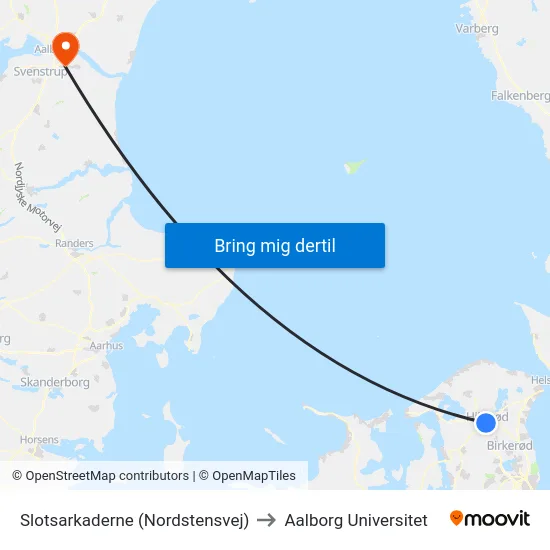 Slotsarkaderne (Nordstensvej) to Aalborg Universitet map