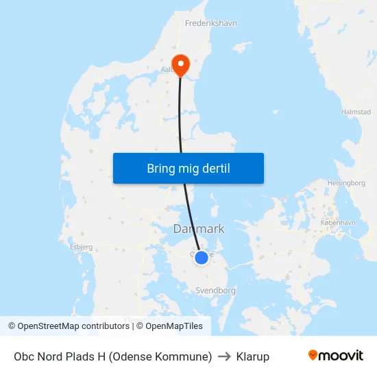 Obc Nord Plads H (Odense Kommune) to Klarup map