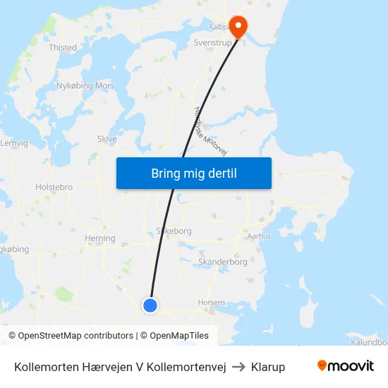 Kollemorten Hærvejen V Kollemortenvej to Klarup map
