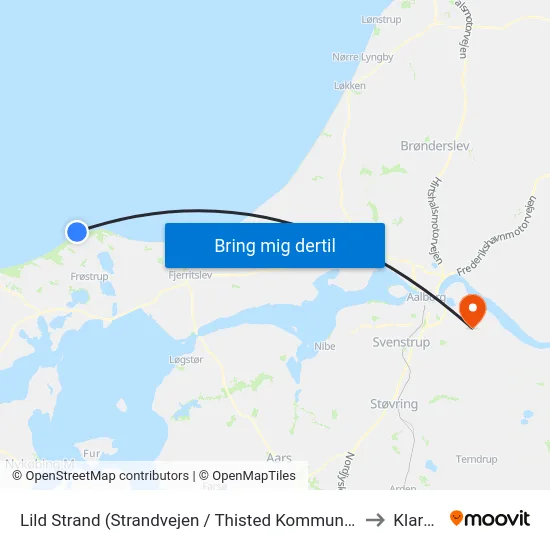 Lild Strand (Strandvejen / Thisted Kommune) to Klarup map
