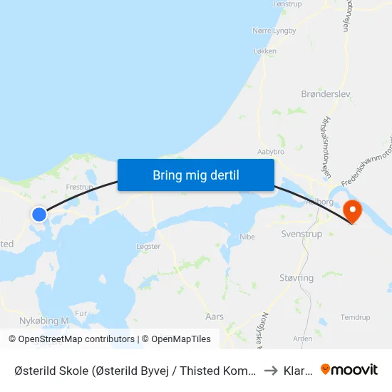 Østerild Skole (Østerild Byvej / Thisted Kommune) to Klarup map