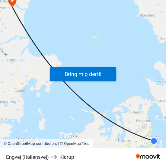 Engvej (Italiensvej) to Klarup map