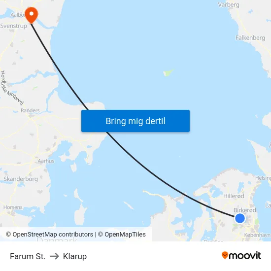 Farum St. to Klarup map