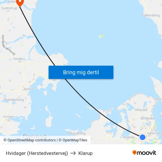Hvidager (Herstedvestervej) to Klarup map