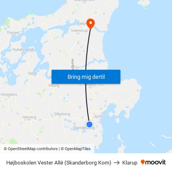 Højboskolen Vester Allé (Skanderborg Kom) to Klarup map