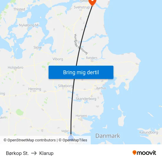 Børkop St. to Klarup map