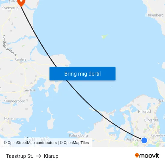 Taastrup St. to Klarup map