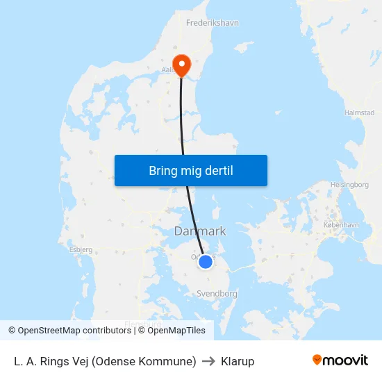 L. A. Rings Vej (Odense Kommune) to Klarup map