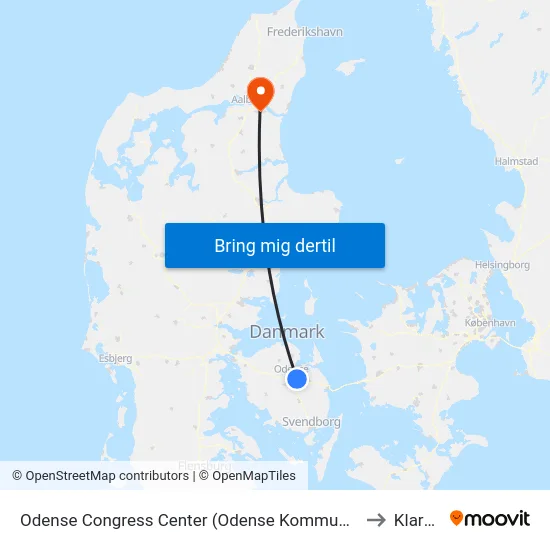 Odense Congress Center (Odense Kommune) to Klarup map