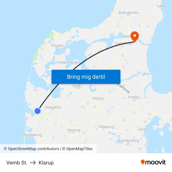 Vemb St. to Klarup map