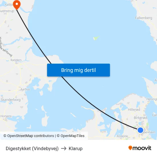 Digestykket (Vindebyvej) to Klarup map
