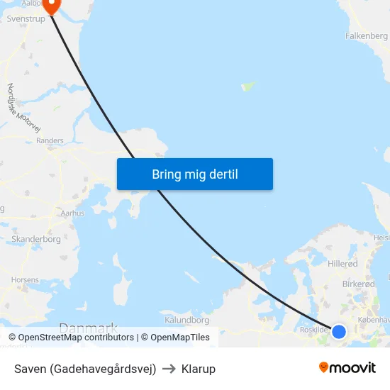 Saven (Gadehavegårdsvej) to Klarup map