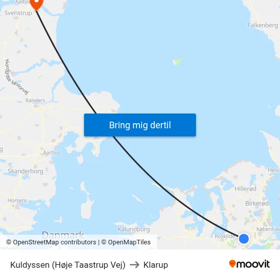 Kuldyssen (Høje Taastrup Vej) to Klarup map