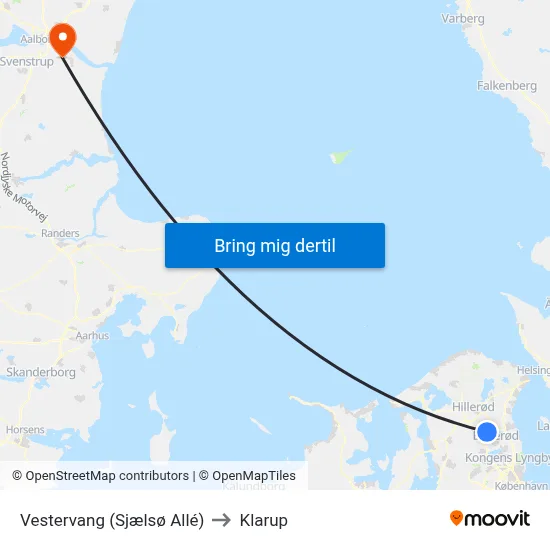 Vestervang (Sjælsø Allé) to Klarup map