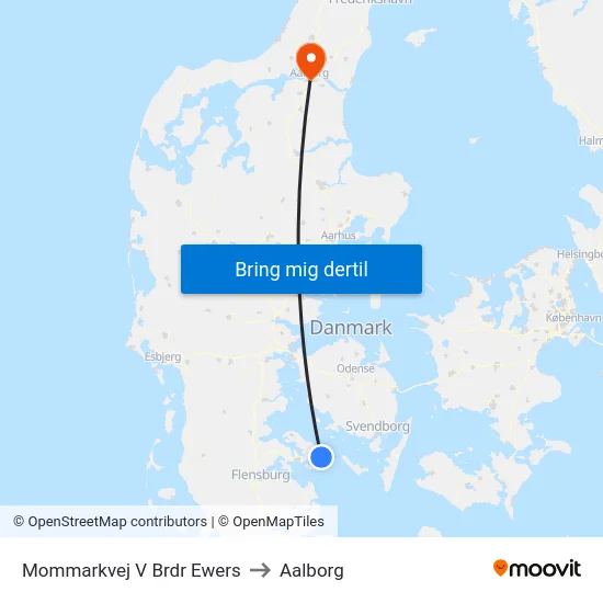 Mommarkvej V Brdr Ewers to Aalborg map