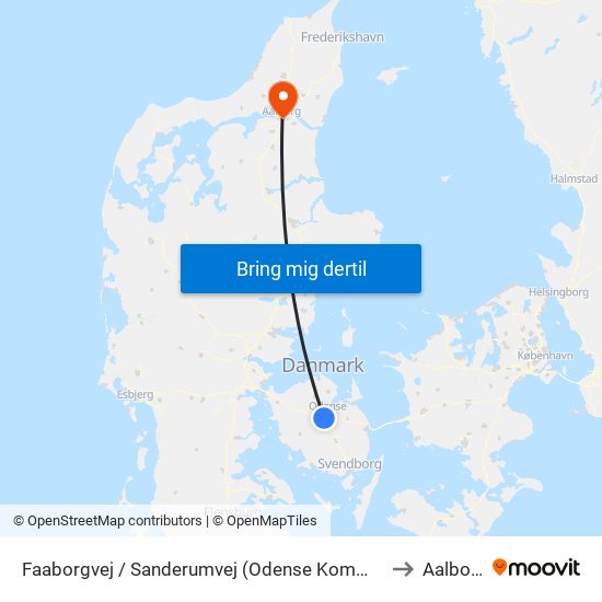 Faaborgvej / Sanderumvej (Odense Kommune) to Aalborg map