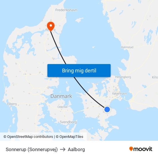 Sonnerup (Sonnerupvej) to Aalborg map