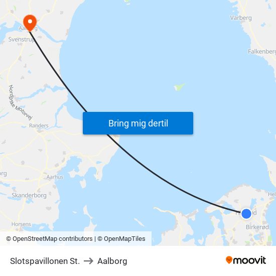 Slotspavillonen St. to Aalborg map