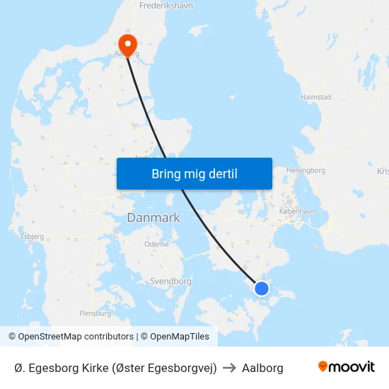 Ø. Egesborg Kirke (Øster Egesborgvej) to Aalborg map