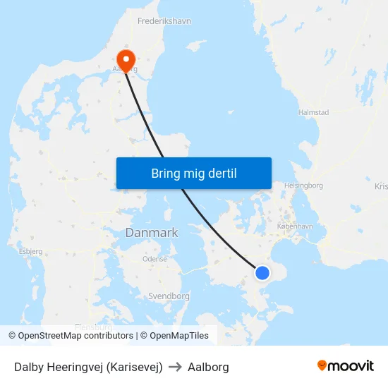 Dalby Heeringvej (Karisevej) to Aalborg map