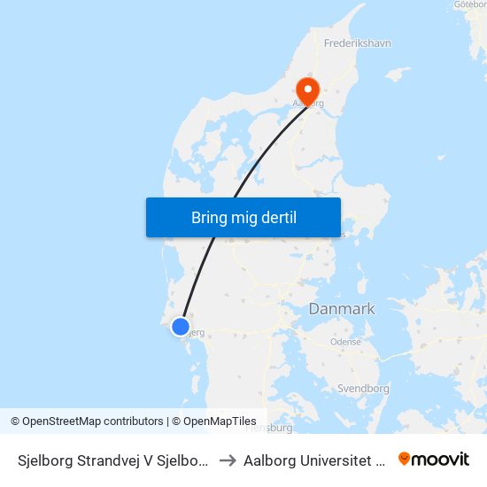 Sjelborg Strandvej V Sjelborgvej (Esbjerg) to Aalborg Universitet Strandvejen map