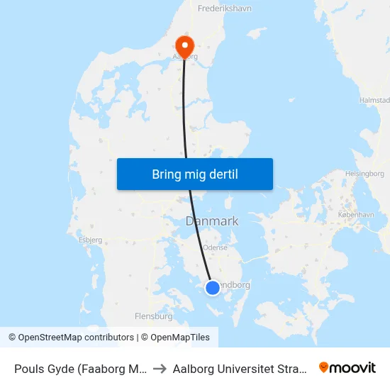 Pouls Gyde (Faaborg Midtfyn) to Aalborg Universitet Strandvejen map